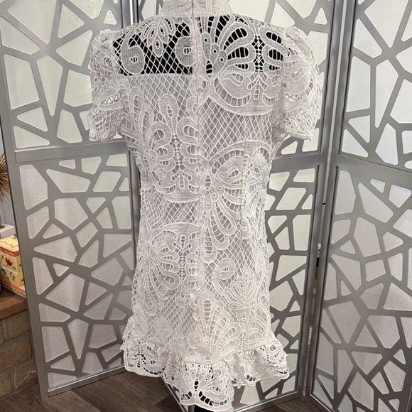 SHEIN Elegant White Lace Mini Dress - Picture 2 of 10